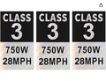Class 3 E-Bike Stickers